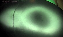 Latex Pants Brunette Poses In POV Video.