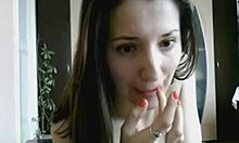 Brown-Eyed Teen Strips Naked on Camera