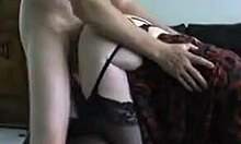 Dark-Haired Milf In Black Stockings Gets Deepthroat And Doggy Drilling!