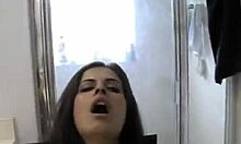 Dark-Haired Chick With Black Nails Masturbating And Sucking Cock