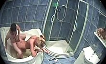 Blond-haired beauty enjoys a relaxing session with her boyfriend in a hot tub.