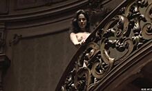 Curly-Haired Brunette Girlfriend Struts Naked Near Opera House!