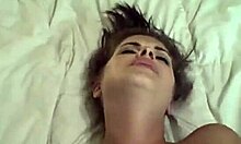 ponymailed latina gf enjoys getting fucked by boyfriend in pov on bed