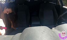 Big Tits Babe Fucks Stranger In Car Quickie
