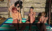 Two naked girls masturbate