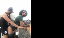 Mexican Gay Amateur Slippery On Rooftop In Raw Action