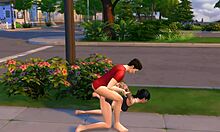 hot teen fucks with condom in sims 4