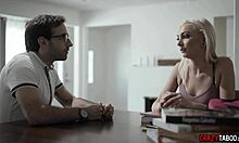 petite blonde submits to math tutor