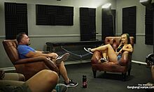 Sexy skater girl endures gangbang creampie from massive cocks