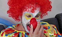 Brunette milf fucks a clown for halloween- alana cruise