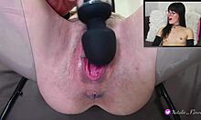 Excited Brunette Spreads Her Tight Pink Crack In Close-Up Shot