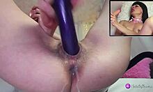 Bitchy Teen 18+ Teases Her Shaved Pussy With Small Tits