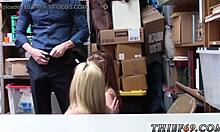 caught by cop! suspect and teen blowjob on surveillance