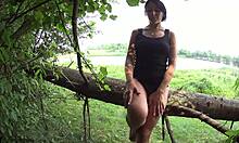 Sweet Soloing Chick with Nice Tits Masturbates and Squirts Passionately