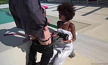 Kinky EBONY Chick SCREWED In DOGGYSTYLE Pose.