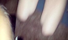 Babe Lux yanks glass dildo for orgasm 😍