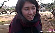 Spicy Asian Chick Shows Off Her White Underwear