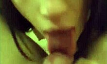 aspiring porn actress gives a sloppy blowjob to a very hairy dude, licking his balls and swallowing deep. then they fuck with toys.