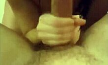 aspiring porn actress gives a sloppy blowjob to a very hairy dude, licking his balls and swallowing deep. then they fuck with toys.