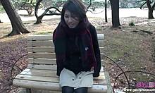 Spicy Asian Chick Shows Off Her White Underwear