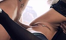 busty brunette anally fucked missionary pose smoky eyes