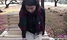 Spicy Asian Chick Shows Off Her White Underwear