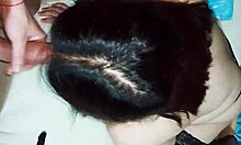 Mom casually toys with her stepson, bending over in homemade fun.