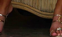 Young shaved blonde poses naked and masturbates furiously, fucking herself with passion!