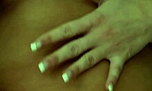 This cutesy blonde model strips solo, showing off her shaved body and big ass in close-ups