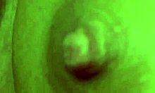 Tanned Blondie Showing Off Her Goodies On A Couch