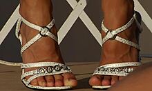 After showing off her assets on the balcony, perfect body teen flaunts her