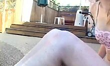 Allison Whyte in strap-on doggystyle with domme