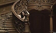Classy Brunette Model Poses Naked on Stairs with Perfect Body