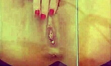 Naughty blonde Anita Dark teases with her wet juicy pussy