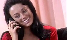 Deep drilling for brunette babe Anita Dark in sideways action