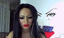 Busty camgirl shows favorite dildo