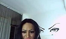 Busty camgirl shows favorite dildo