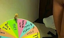 Camgirl spins the wheel and fucks herself a bunch 😏
