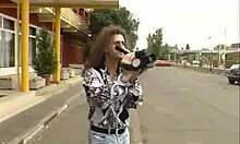 Deep drilling for brunette babe Anita Dark in sideways action