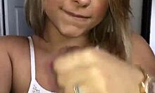 Crystina Rossi's UNMATCHED HANDJOB SKILLS SHOWCASED in POV with interracial blowjob and facial.