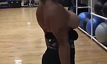 Crystina Rossi flexing topless at gym, so hot! 💪