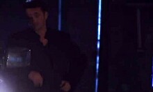 Trimmed pussy blonde gets banged doggystyle on a car.