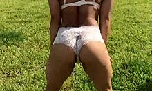 Crystina Rossi Twerking and Giving Blowjob Outdoors