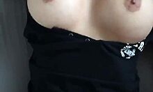 Busty Crystina Rossi strokes huge BBC in POV handjob and blowjob scene.