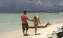 Skinny German Latina Christy Ley's first anal without condom