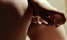 Ballgagged Beauty Elle Rose Toys Her Pussy