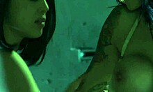 I can't believe Adrenalynn and her girlfriend are sharing that massive boner right here.