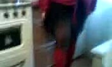 I saw this chubby hooker-looking granny showing her legs on cam