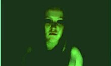 Watch this pale blonde amateur masturbate in the dark?