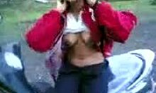 Exotic Amateur Boldly Flashing Big Tits Outdoors